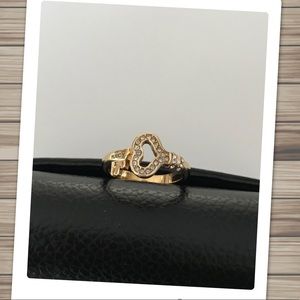 Dainty JUICY COUTURE Gold & Rhinestone Key Ring!